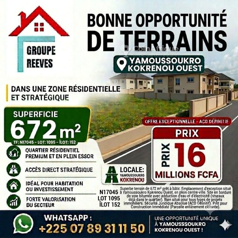 Terrain TF à Yamoussoukro
