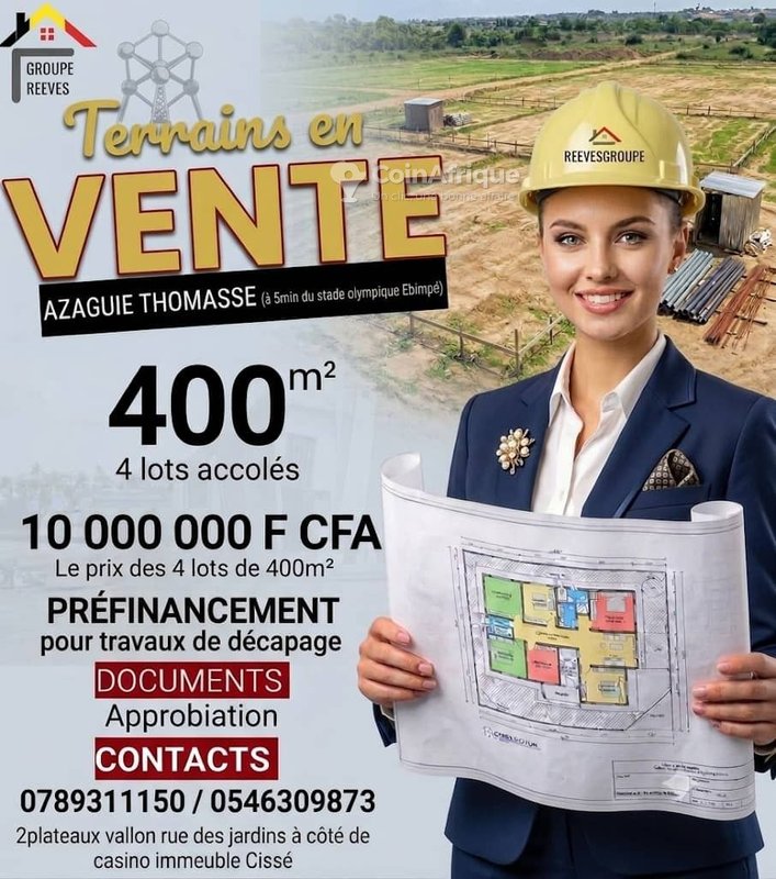 Terrain titre foncier à Azaguie thomassé