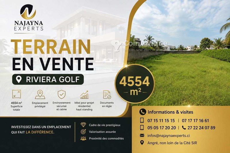 Terrains 4554m² - Cocody